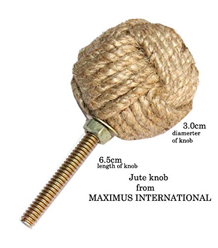 Jute Rope Shelves/Cabinet Drawer Pulls Knobs (4) - Image 2