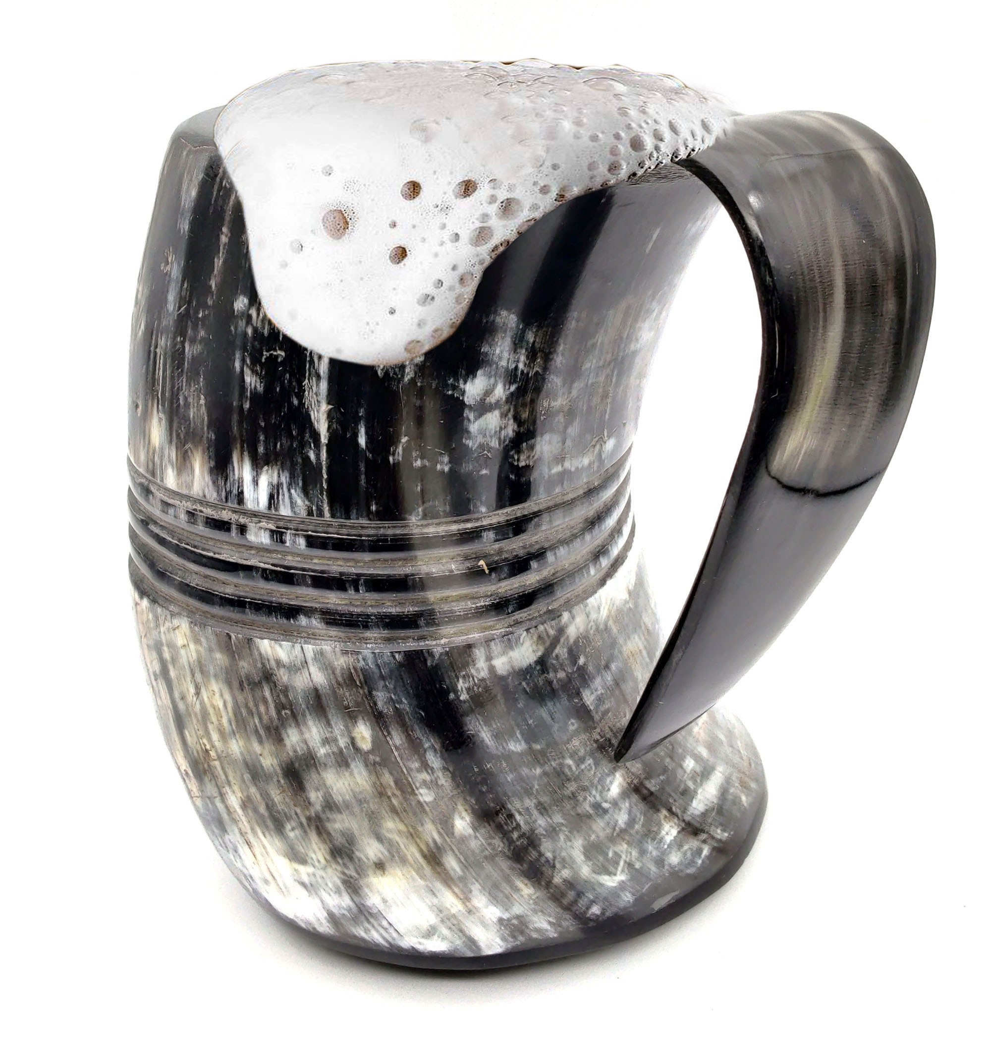  5MoonSun5's VIKING DRINKING HORN MUG Handcrafted Ox Cup Goblet - Drink Mead & Beer Like Game of Thrones Heroes With This Large Ale Stein - Great Craftsmanship A Perfect Present For Real Men