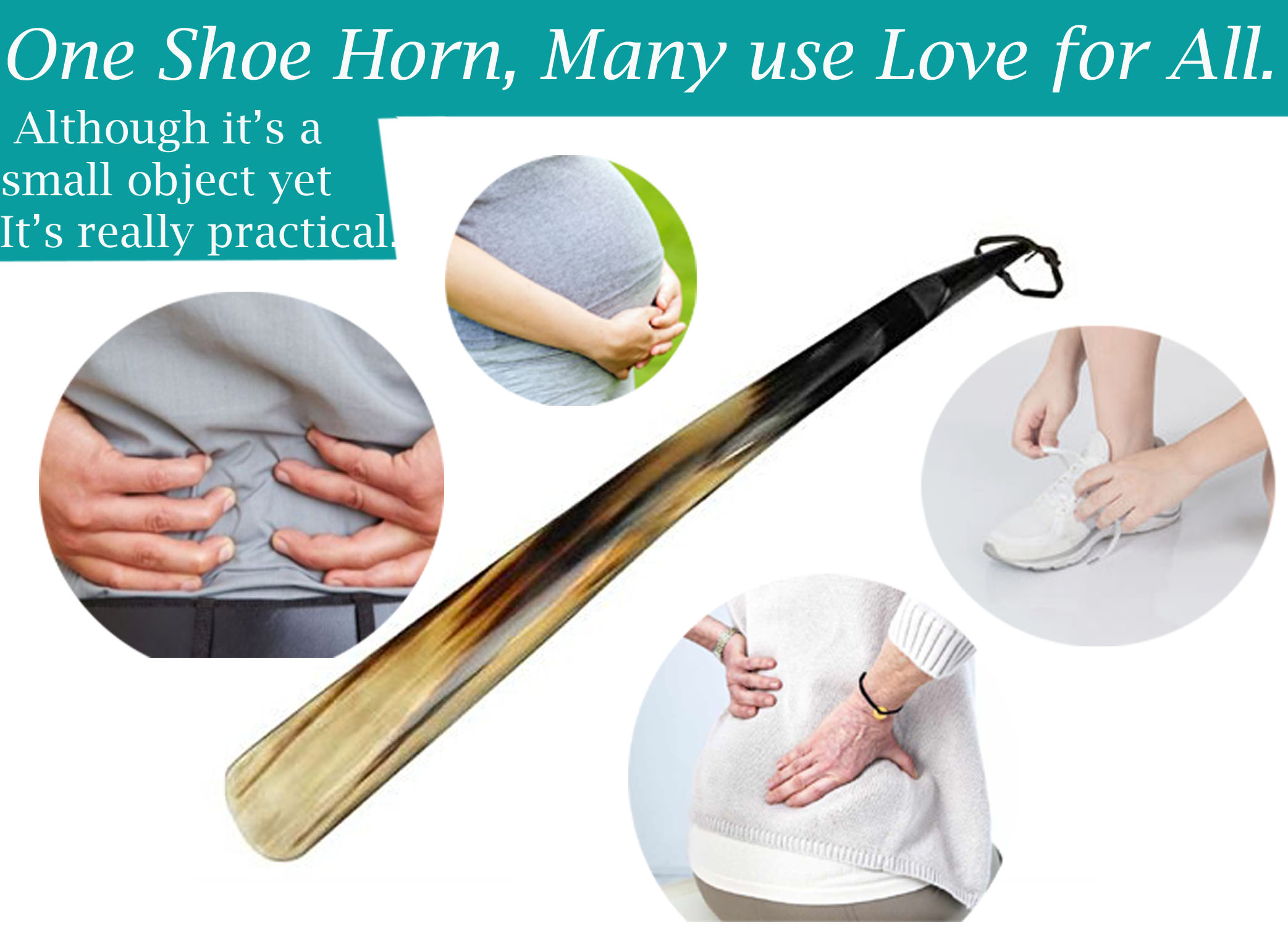 Shoe Horn Made with Real Horn Handmade. Easy Grip Long handle Shoehorn for Men,Women Seniors, Pregnancy, - Image 6