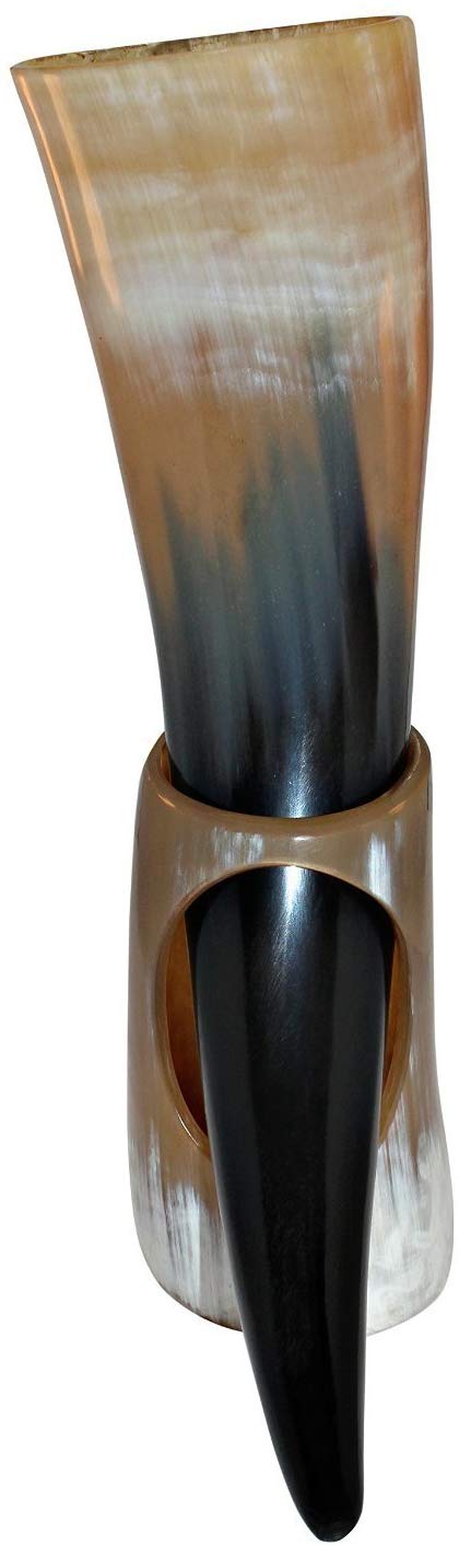Medieval Drinking vikings Horn mug with attractive stand for you - Image 2