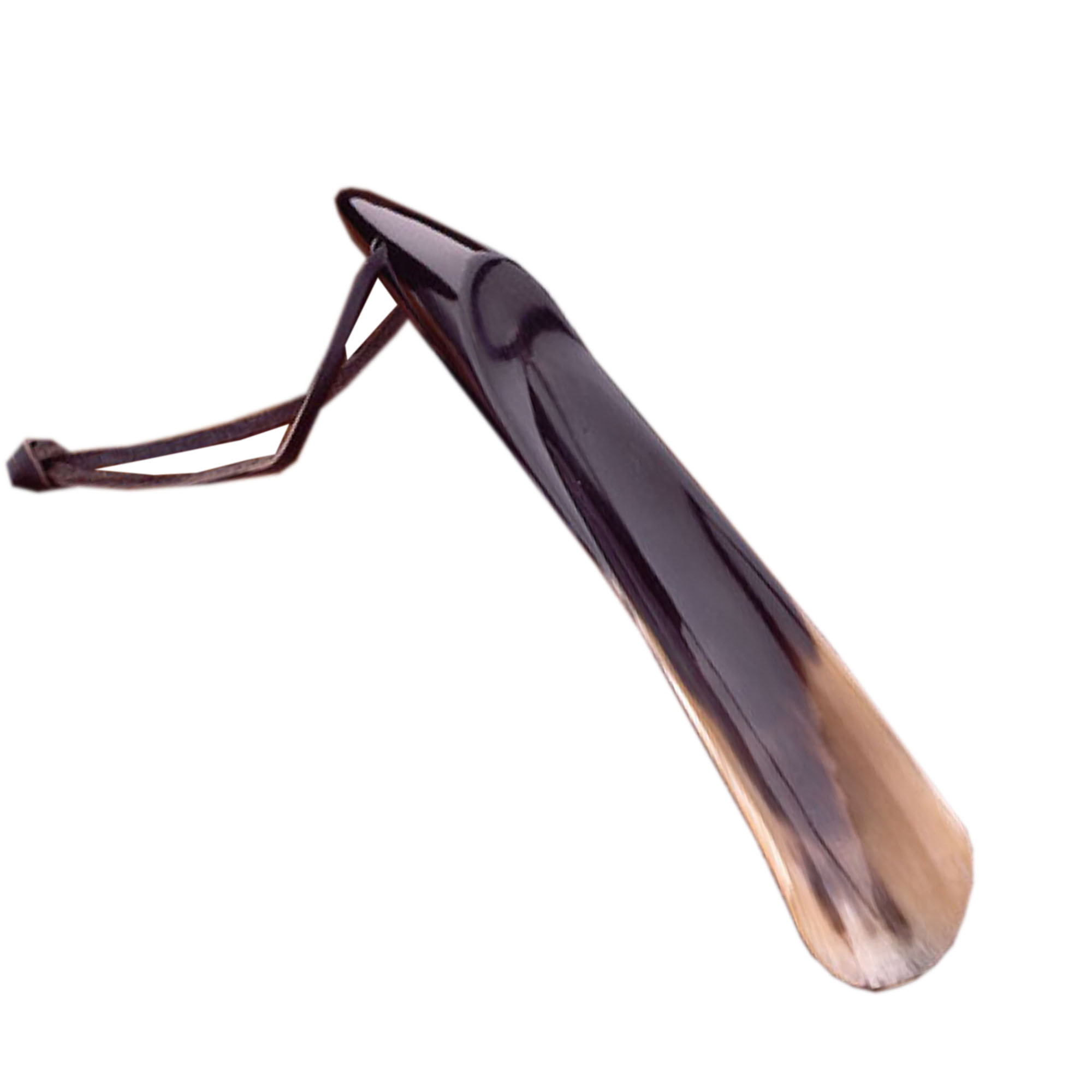 Metal Long Shoehorn Made with Real Horn 8"inch