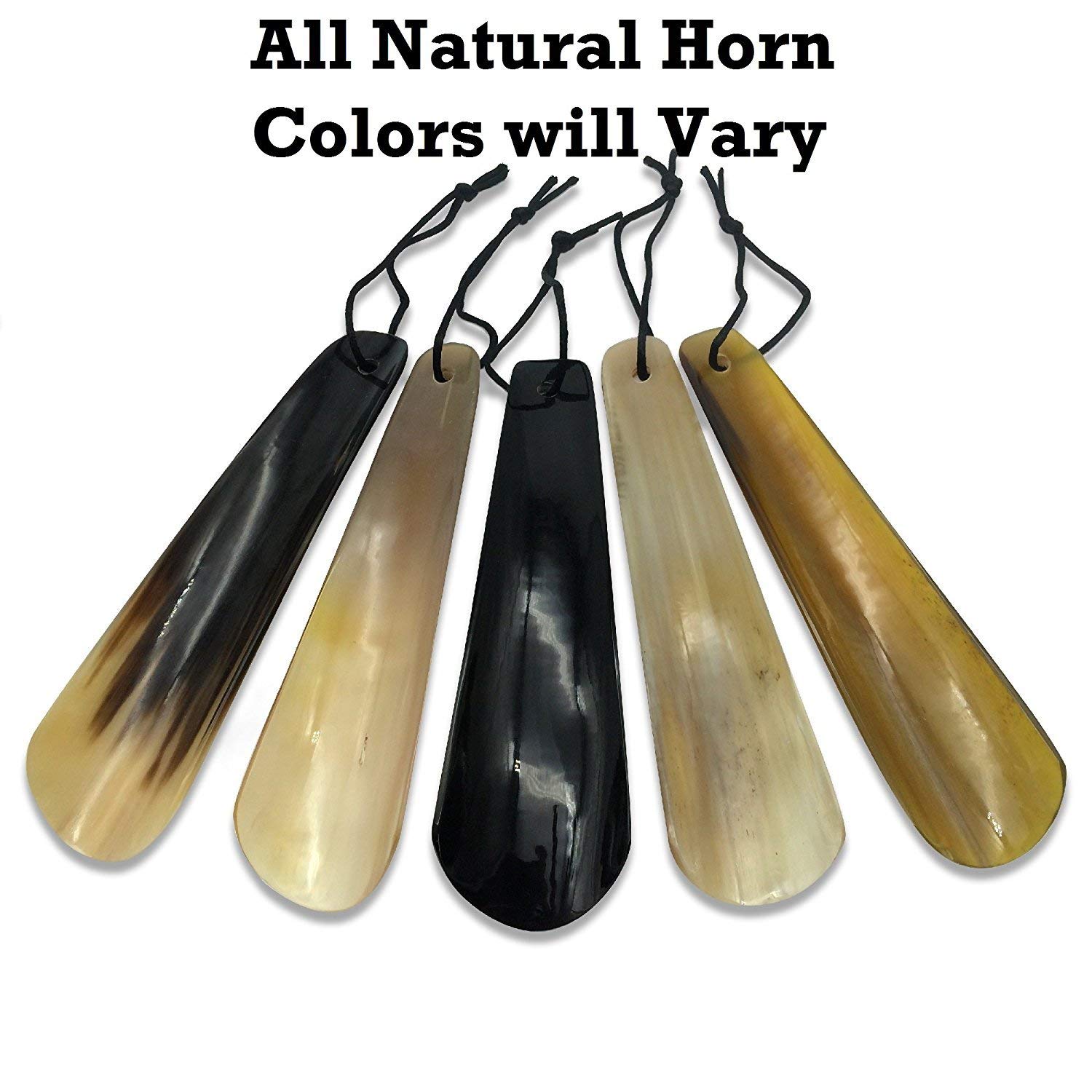 Metal Long Shoehorn Made with Real Horn 8"inch - Image 4