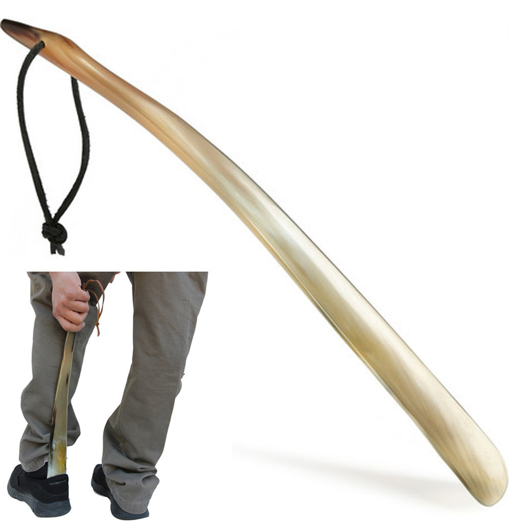 Shoe Horn Made with Real Horn Handmade. Easy Grip Long handle Shoehorn for Men,Women Seniors, Pregnancy, - Image 2