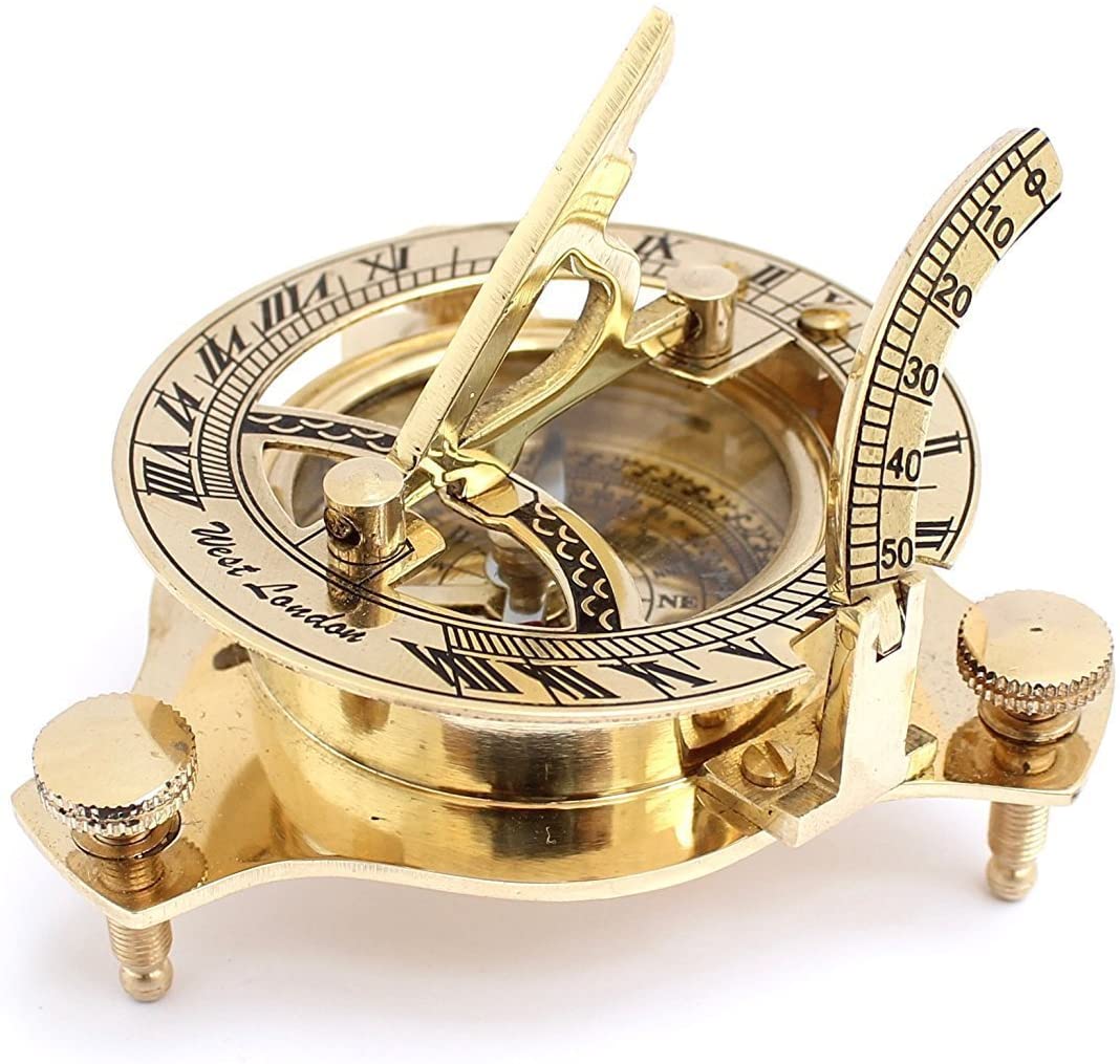 5MOONSUN5's 3"Nautical West London Sundial Compass With HandCrafted Wooden box - Image 3
