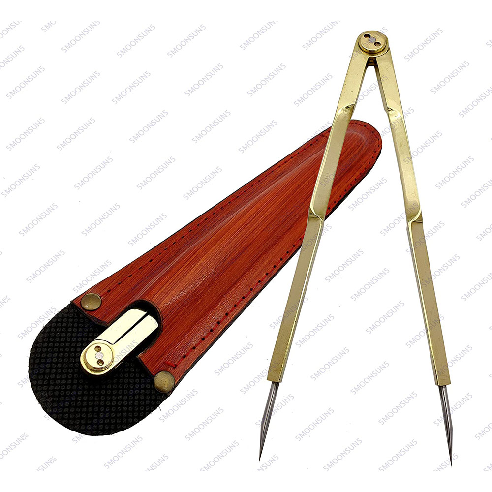 Vintage Navigation Straight Pattern Artist Divider Solid Brass Drawing Tool Professional 6