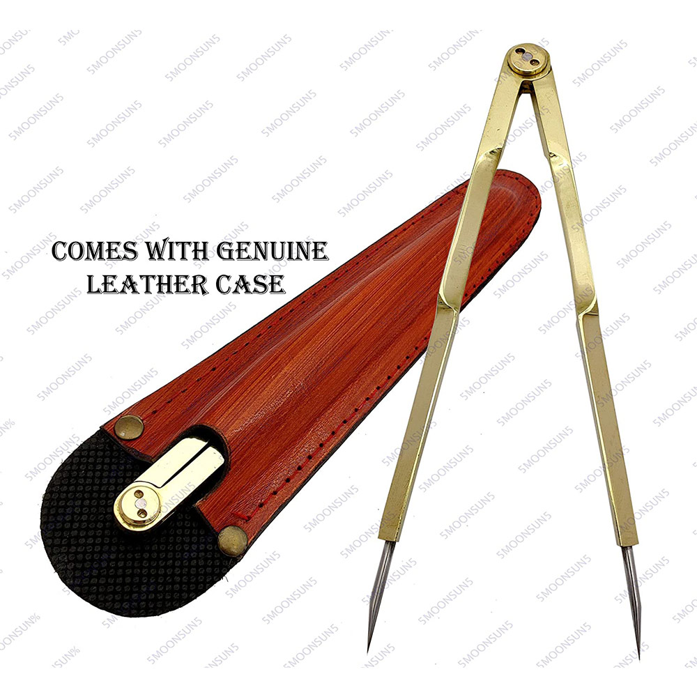 Vintage Navigation Straight Pattern Artist Divider Solid Brass Drawing Tool Professional 6 - Image 4