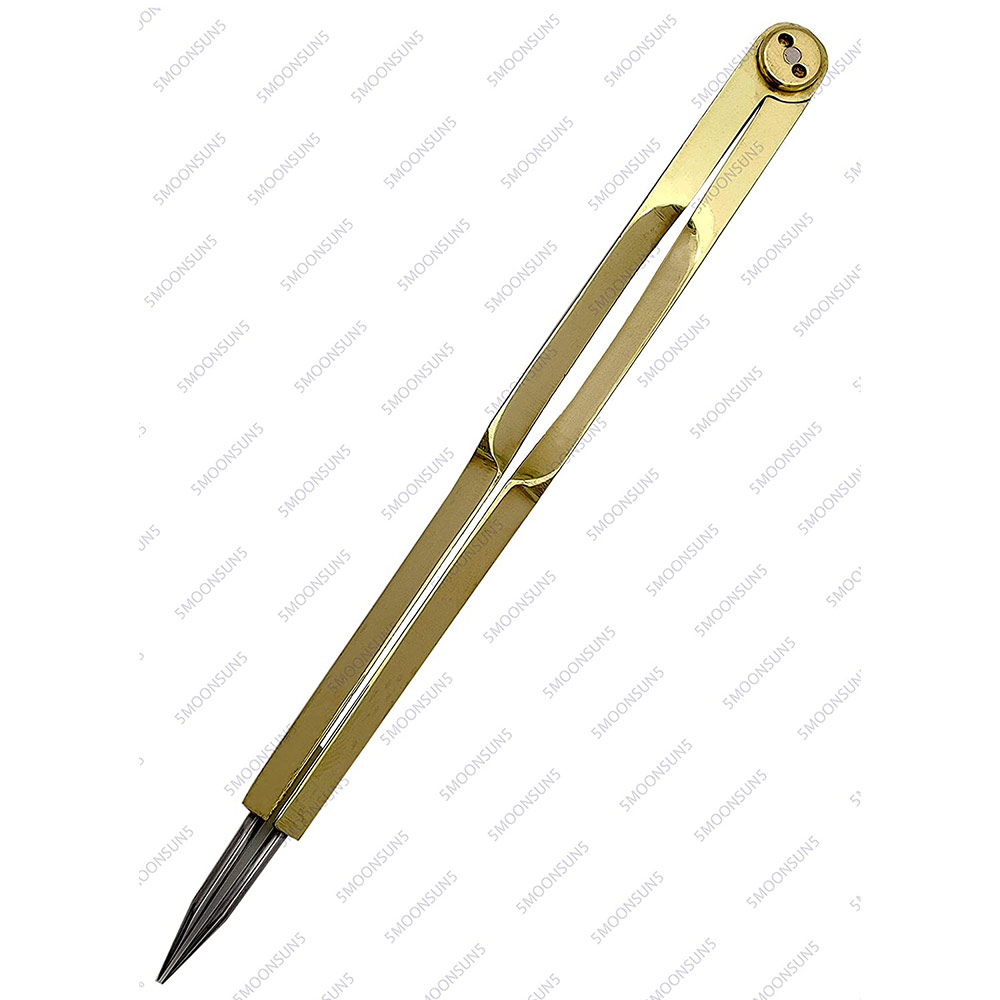 Vintage Navigation Straight Pattern Artist Divider Solid Brass Drawing Tool Professional 6 - Image 5