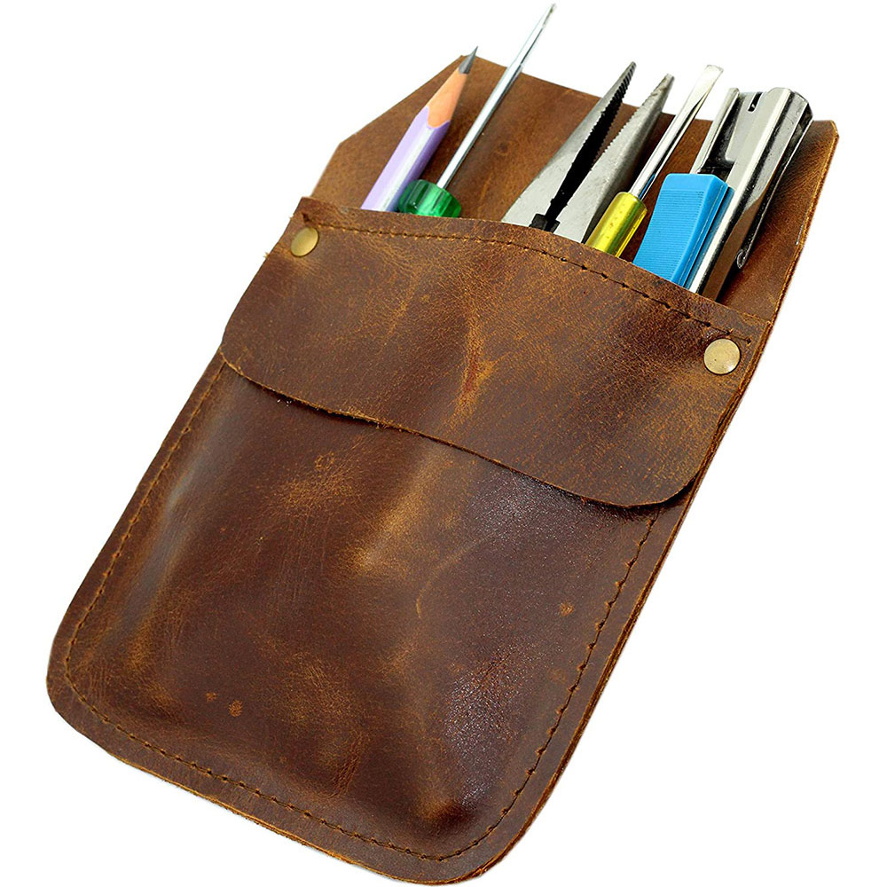 Genuine Leather Work Pocket Organizer tool pocket for Tools, Handmade Essentials