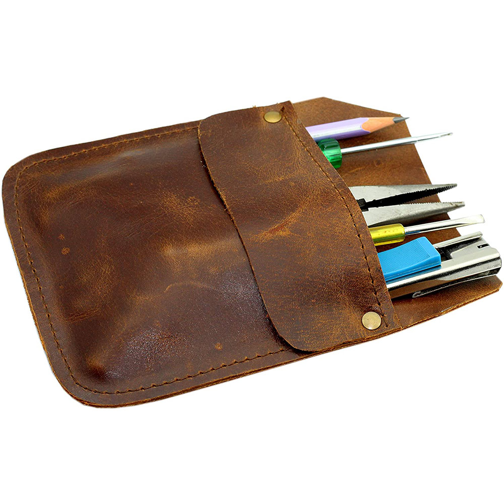 Genuine Leather Work Pocket Organizer tool pocket for Tools, Handmade Essentials - Image 5