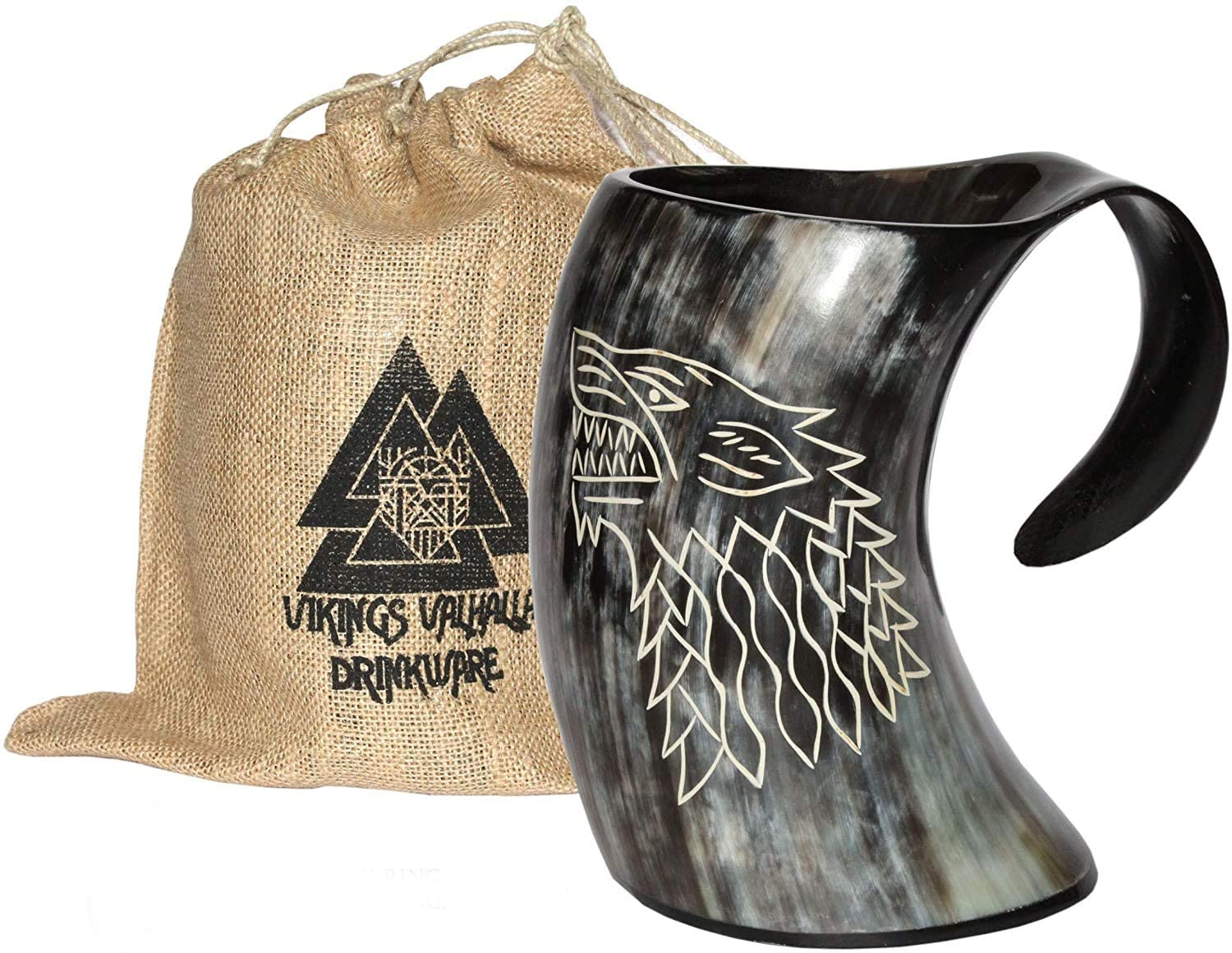 Vikings Valhalla Game of thrones stark house viking drinking horn mug