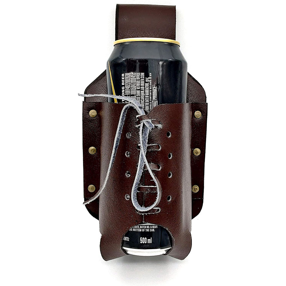 Beer Holster, Leather Classic Beer Holster Bottle Holders Beer Lover Essentials/Party Accessories.