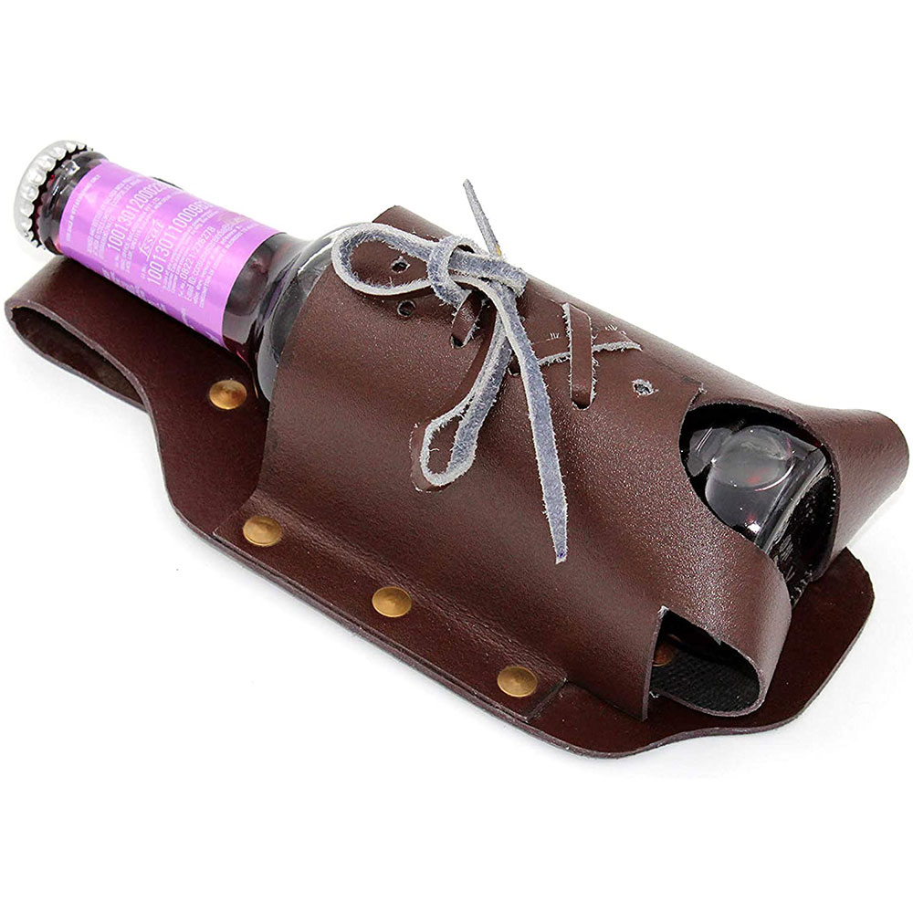 Beer Holster, Leather Classic Beer Holster Bottle Holders Beer Lover Essentials/Party Accessories. - Image 3