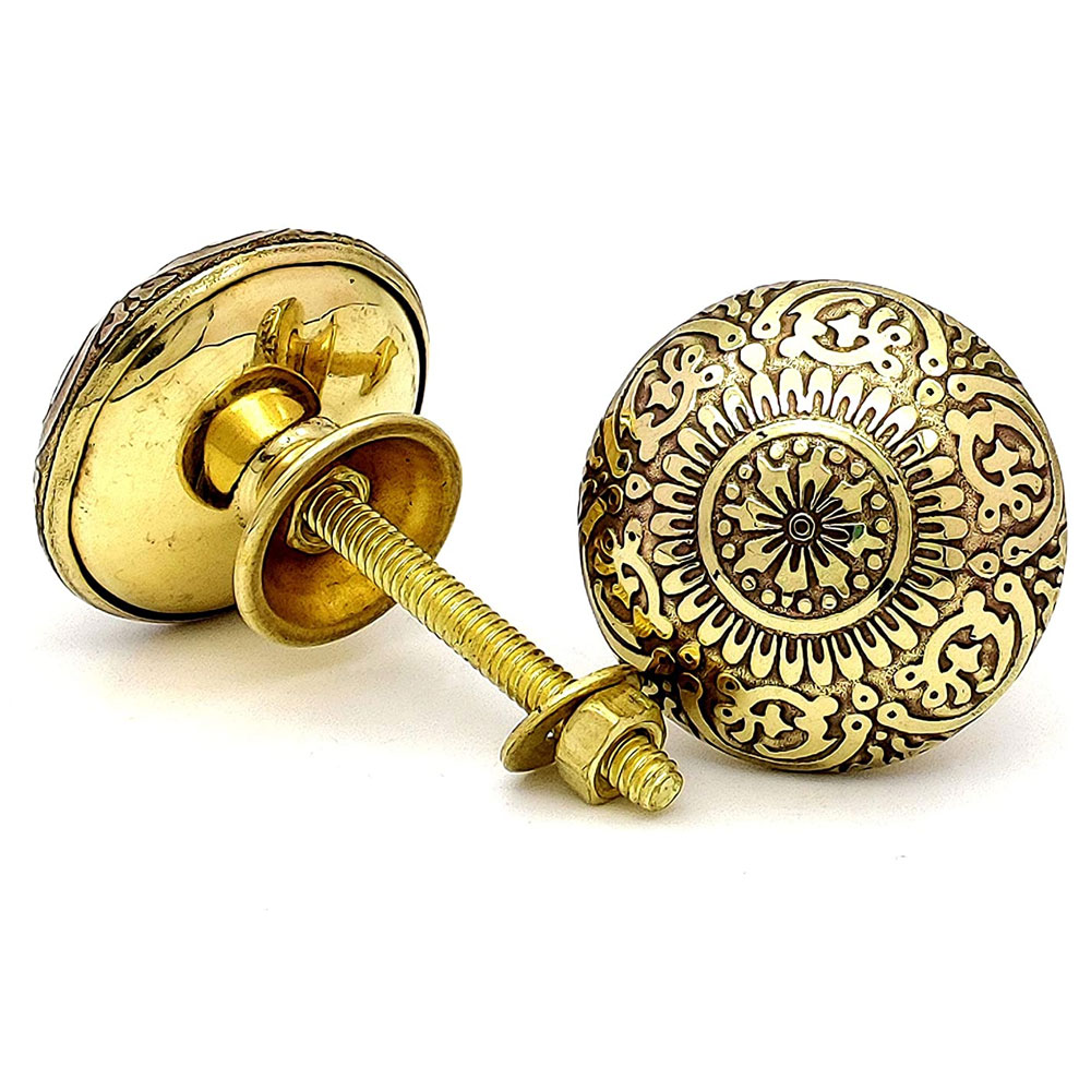Brass Door Knobs/Drawer Pulls Dresser Door Knobs/Pull Hardware Vintage Decor Classic, 38 mm