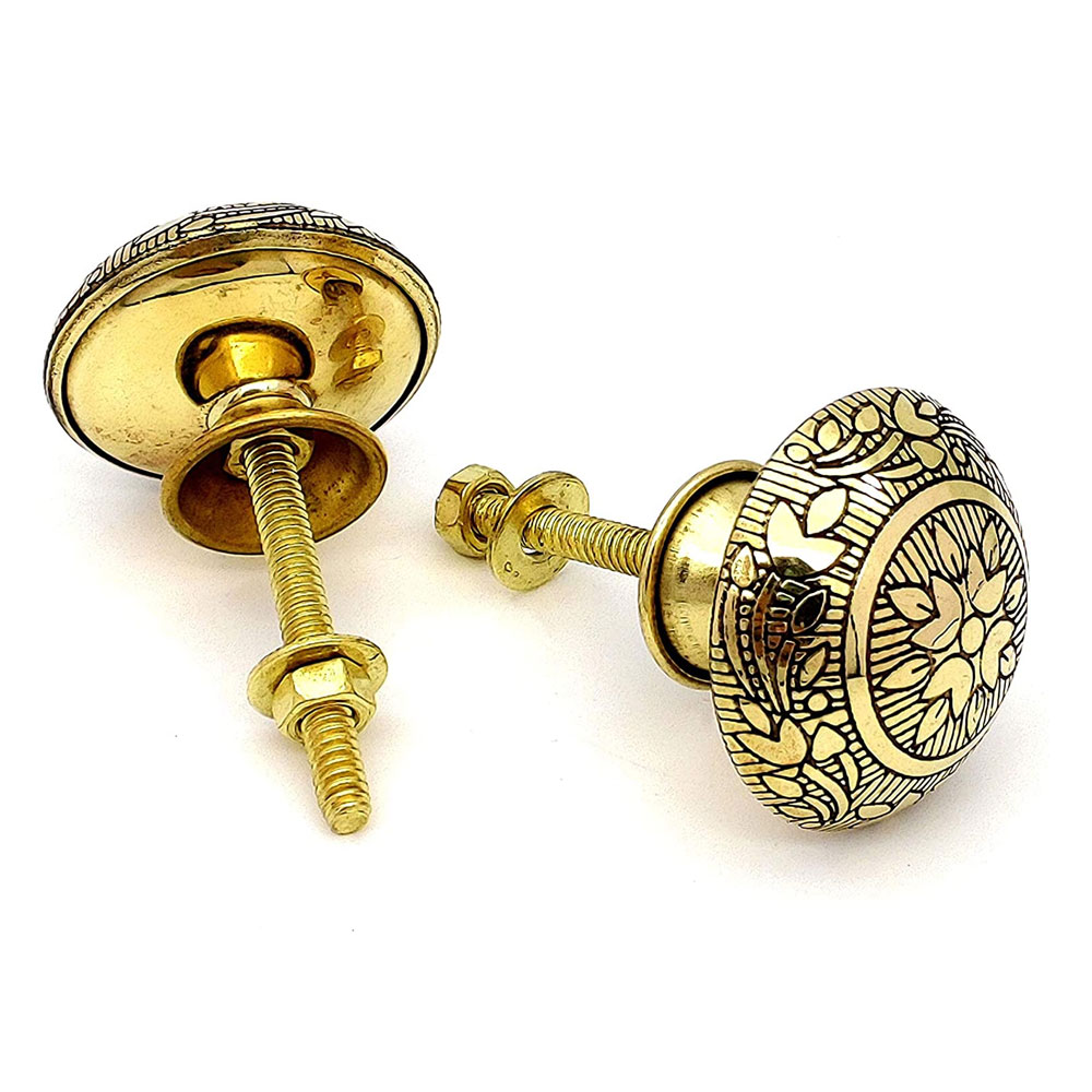 Brass Door Knobs/Drawer Pulls Dresser Door Knobs/Pull Hardware Vintage Decor Classic, 38 mm