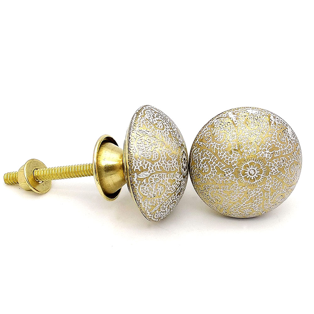 Brass Door Knobs/Pull Cupboards/Handmade Classic Hardware Decor, 38 mm