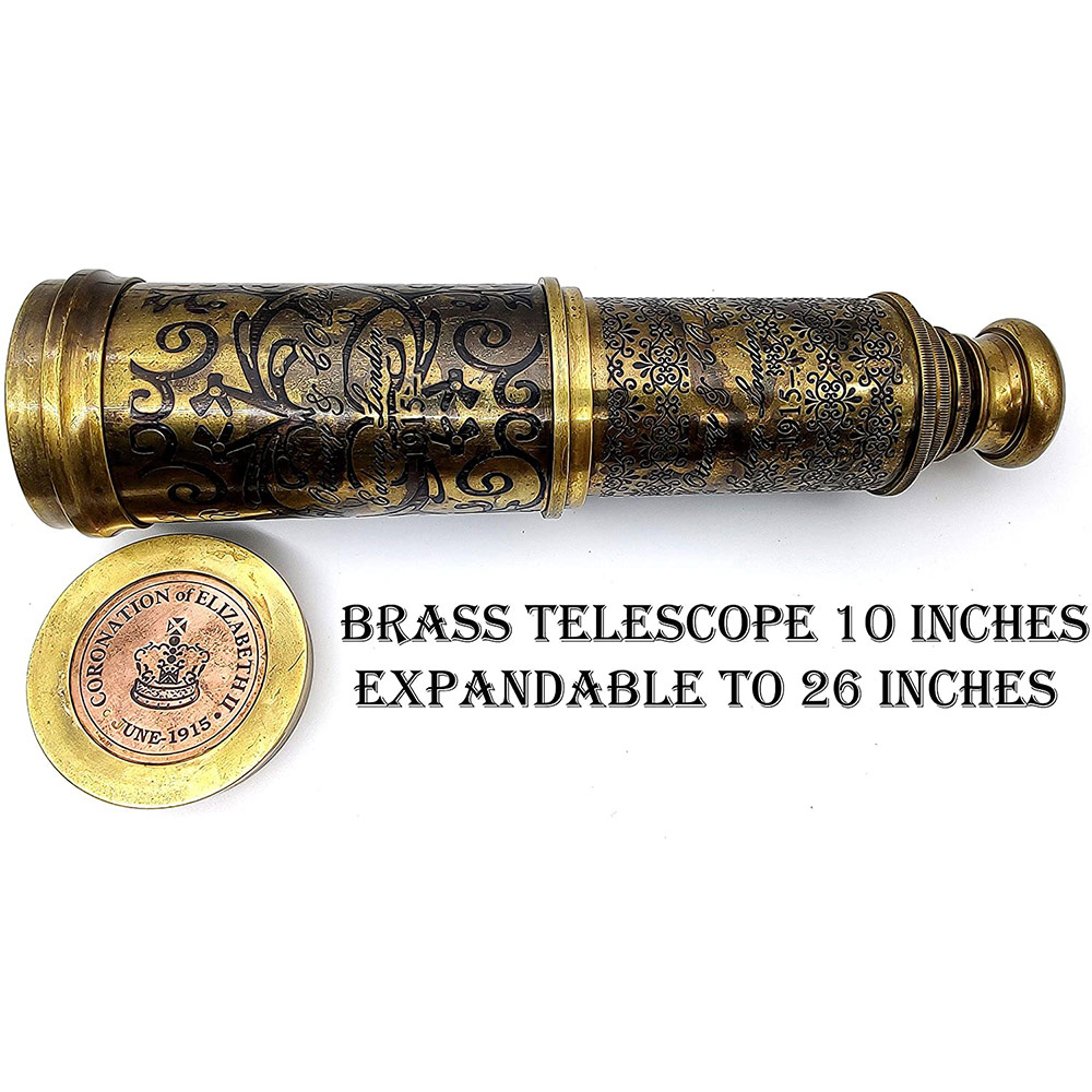 Brass Telescope 26 inches Replica of Coronation of Elizabeth II Telescope. - Image 3