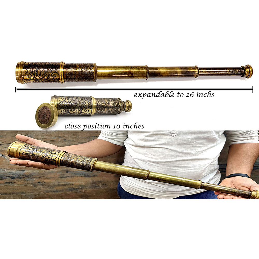 Brass Telescope 26 inches Replica of Coronation of Elizabeth II Telescope. - Image 4