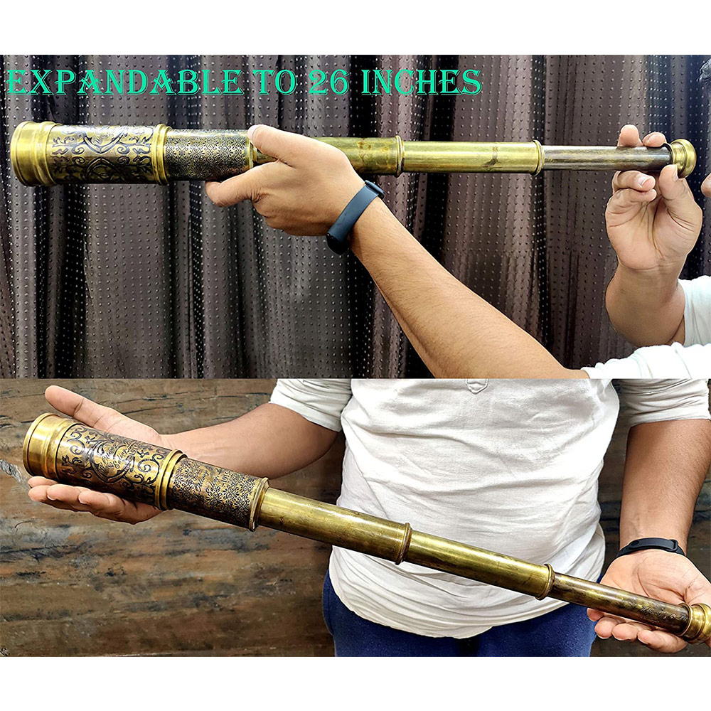 Brass Telescope 26 inches Replica of Coronation of Elizabeth II Telescope. - Image 6