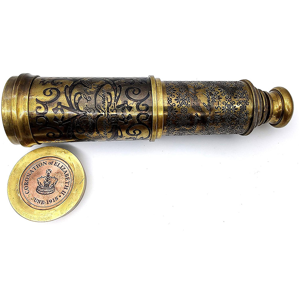 Brass Telescope 26 inches Replica of Coronation of Elizabeth II Telescope. - Image 10