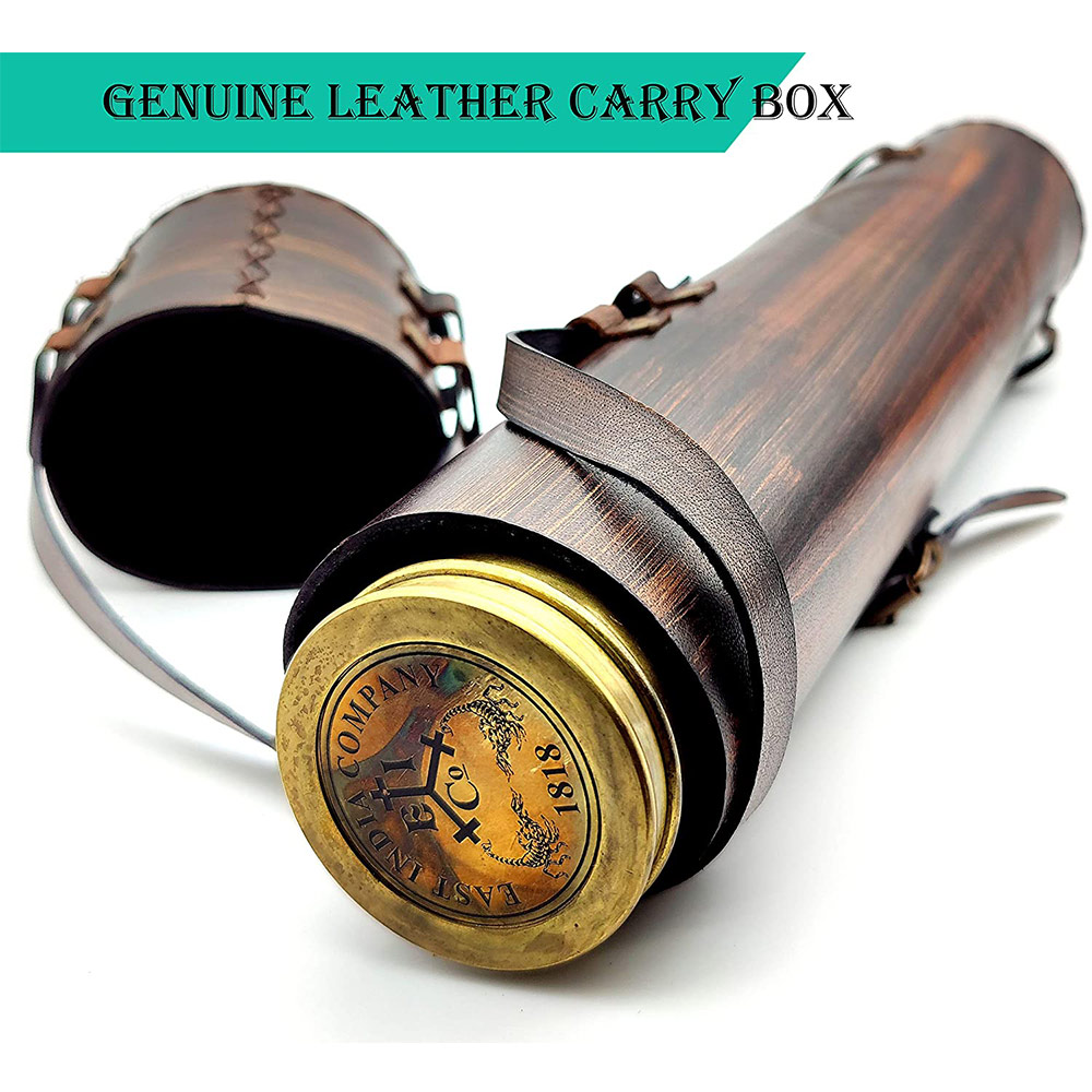 Brass Telescope 33 inches Replica of East India Company 1818 Tracker Telescope - Image 3