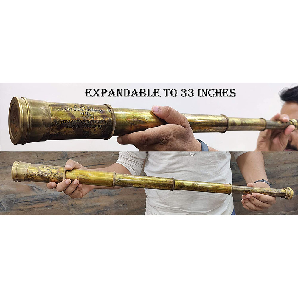 Brass Telescope 33 inches Replica of East India Company 1818 Tracker Telescope - Image 6