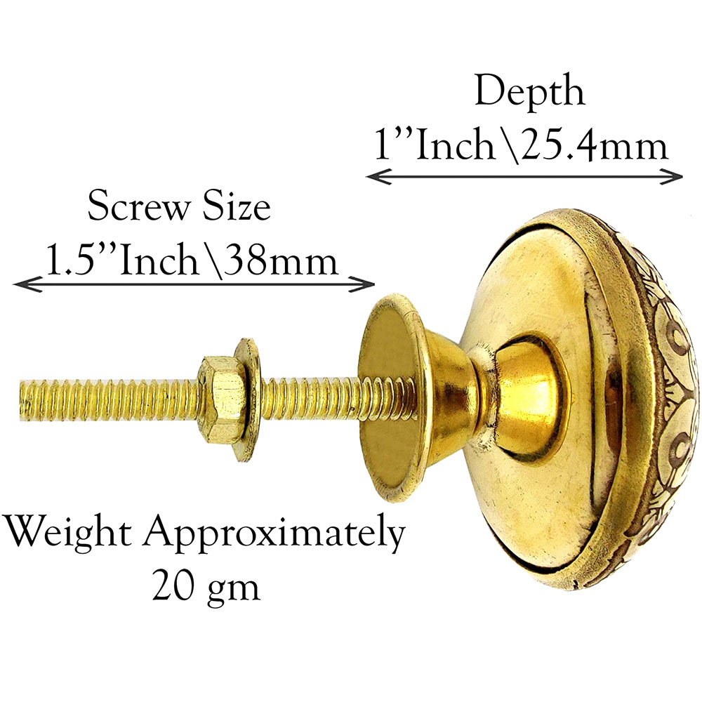 Brass Door Knobs/Drawer Pulls Dresser Door Knobs/Pull 38 mm Sky Blue (Set of 2) - Image 10