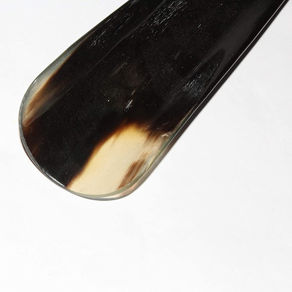 Shoe Horn Made with Real Horn Handmade. Easy Grip Long Brass anchor handle Shoehorn. (14''brass) - Image 6