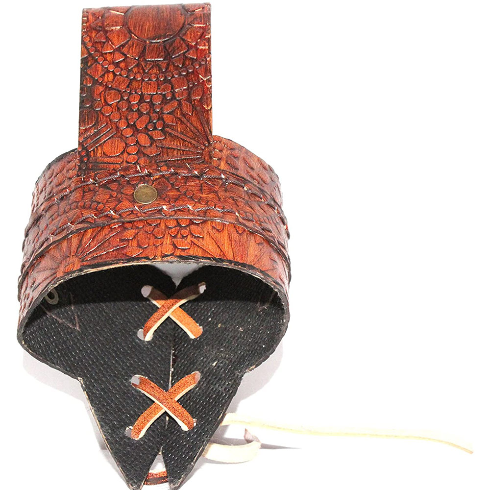 Medieval Viking Leather Belt Attachment Genuine Leather Hanger/Holster/Holder backpack - Image 4