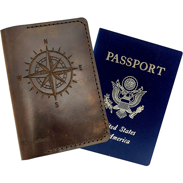 Genuine Full Grain Leather Passport Cover Cover Wallet, Gift for Traveler