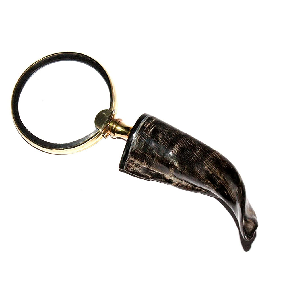 5moonsun5 Magnifying Glass Table Top Decorative Antique Vintage Style Brass crafted horn - Image 5