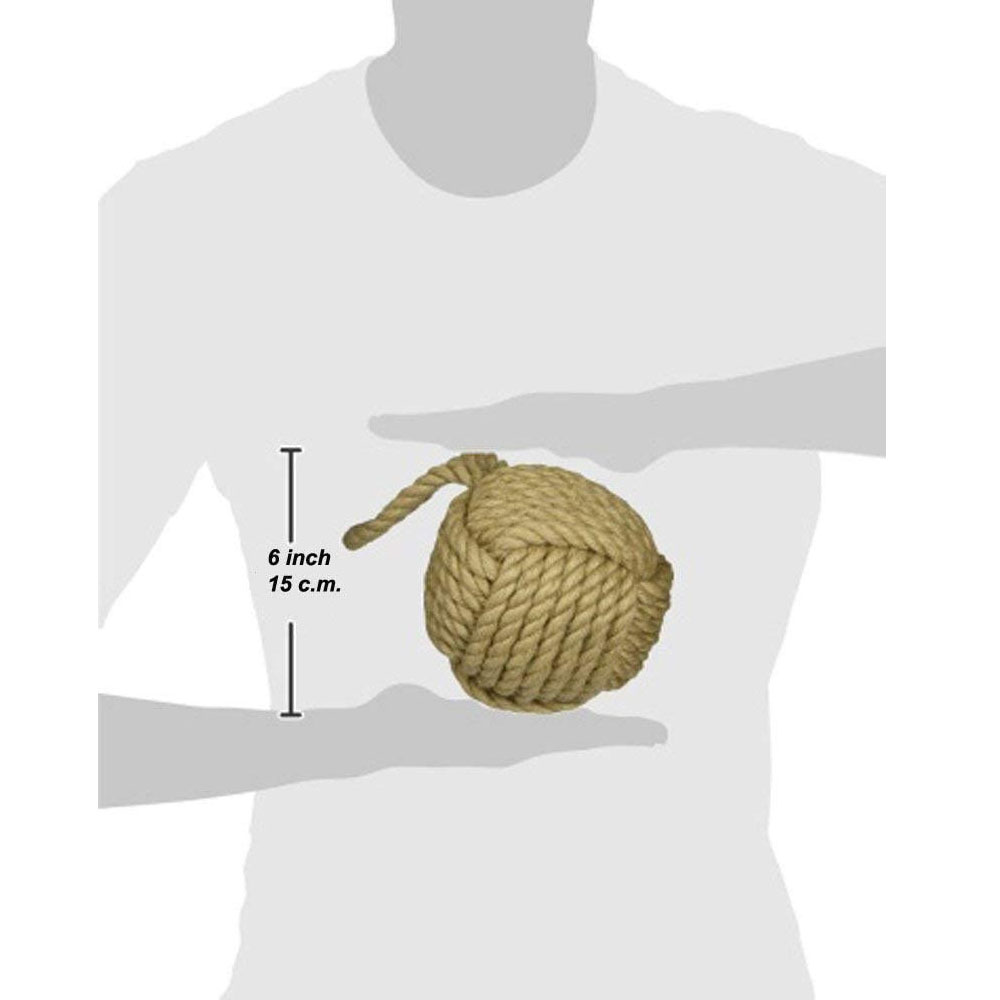 5moonsun5 Marseille Monkey Knot Jute Rope Door Stopper (4 lbs) - Jute - Image 4