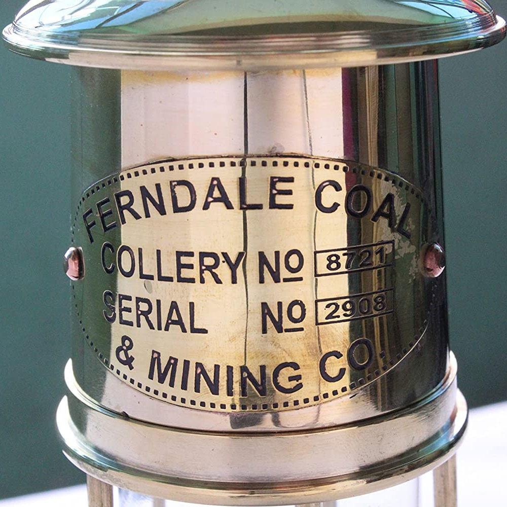 Oil Lanterns - Antique Brass Ferndale Coal Nautical Minor Oil Lamp 7" - Ship Lanterns (Brass) - Image 4