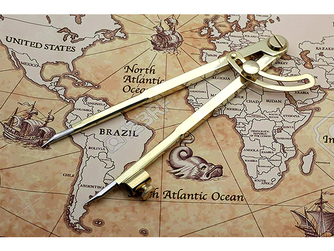 8 Inch Large Pencil Marking Compass Circle Leather Scratch Compass - Image 5