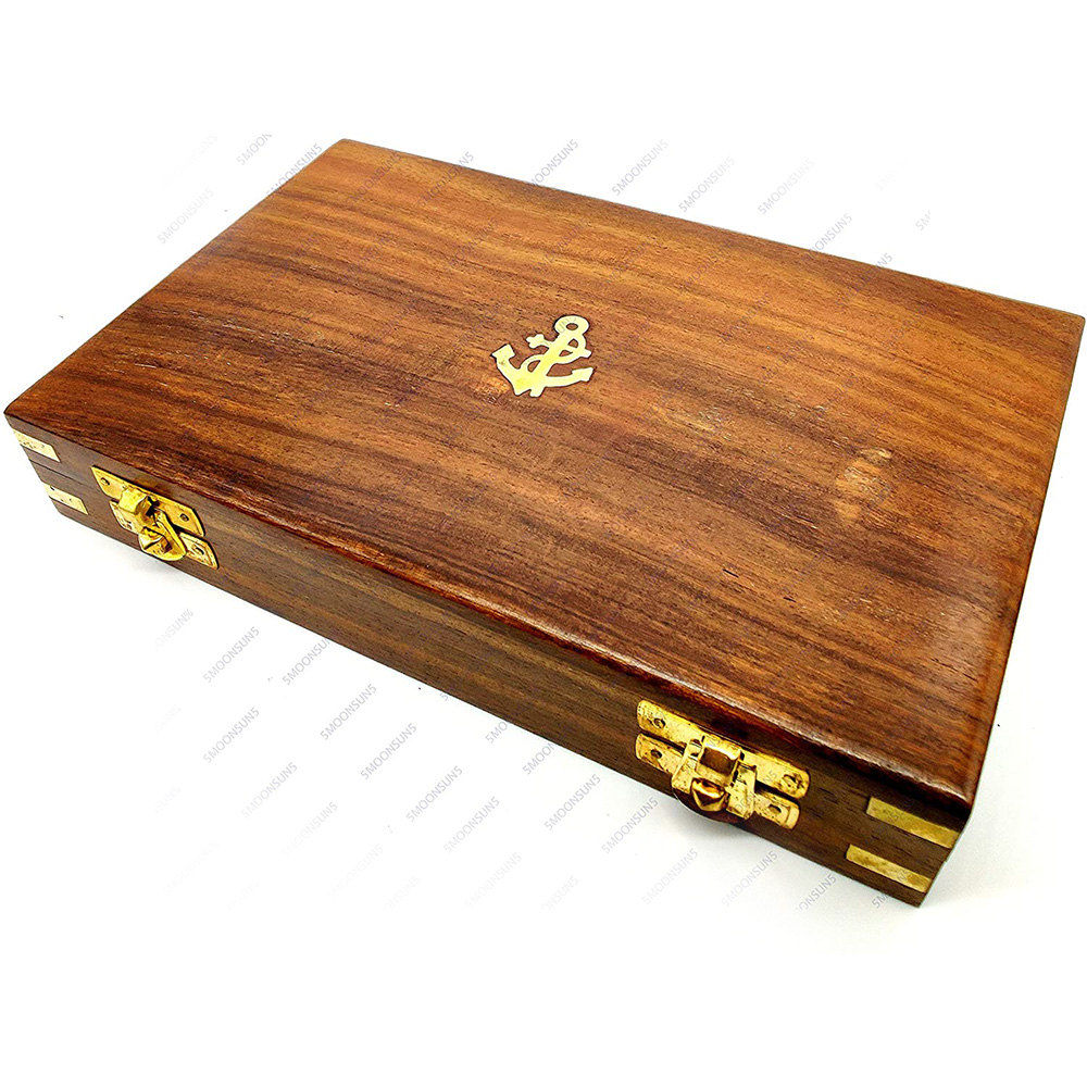 Proportional Divider Set of 5, Full Brass dividers with Executive Wooden Box. - Image 3
