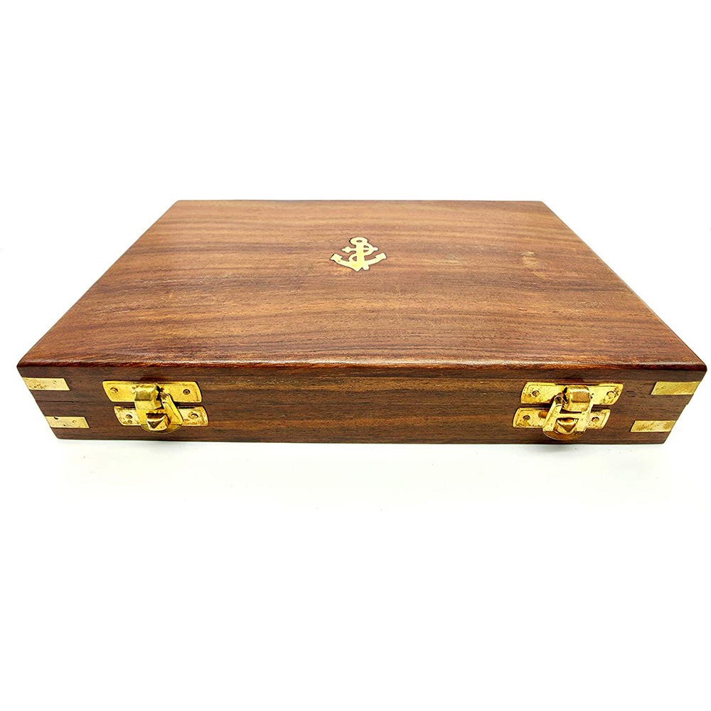 Proportional Divider Set of 5, Full Brass dividers with Executive Wooden Box. - Image 7