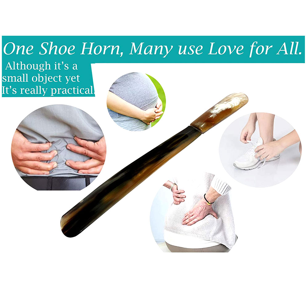 Shoe Horn Made with Real Horn Handmade. Best Gift Idea Home or Travel Use.(16 inch) - Image 3