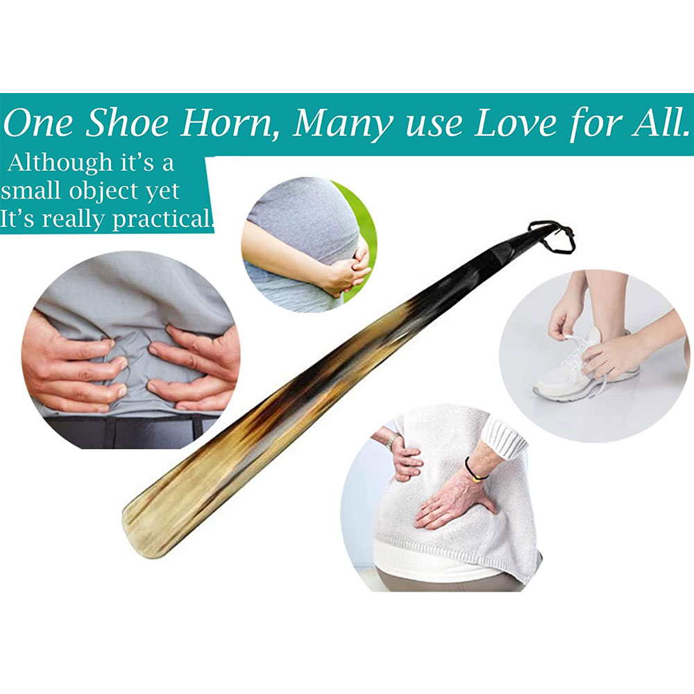 Shoe Horn Made with Real Horn Handmade. Best Gift Idea Home or Travel Use.(17 inch) - Image 2