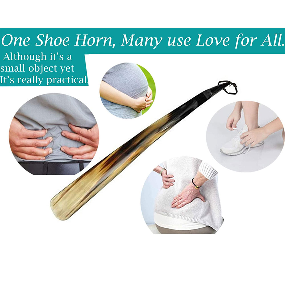 Shoe Horn Made with Real Horn Handmade. Best Gift Idea Home or Travel Use.(22 inch) - Image 2