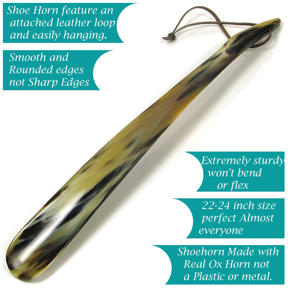 Shoe Horn Made with Real Horn Handmade. Best Gift Idea Home or Travel Use.(22 inch) - Image 3