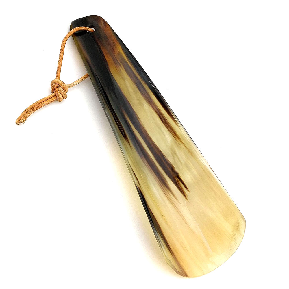 Shoe Horn Made with Real Horn Handmade. Home Travel Use.  Natural NOT A Plastic.