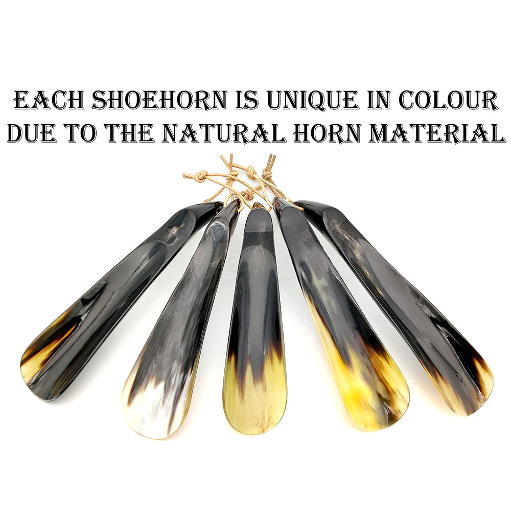 Shoe Horn Made with Real Horn Handmade. Best Gift Idea Home or Travel Use-8 inch - Image 4