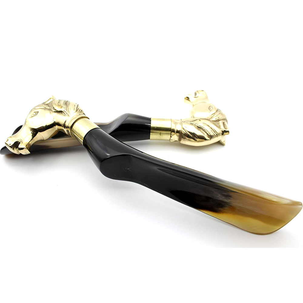 Long Handled Made with Brass Horn Home or Travel use (10 inch) - Image 4