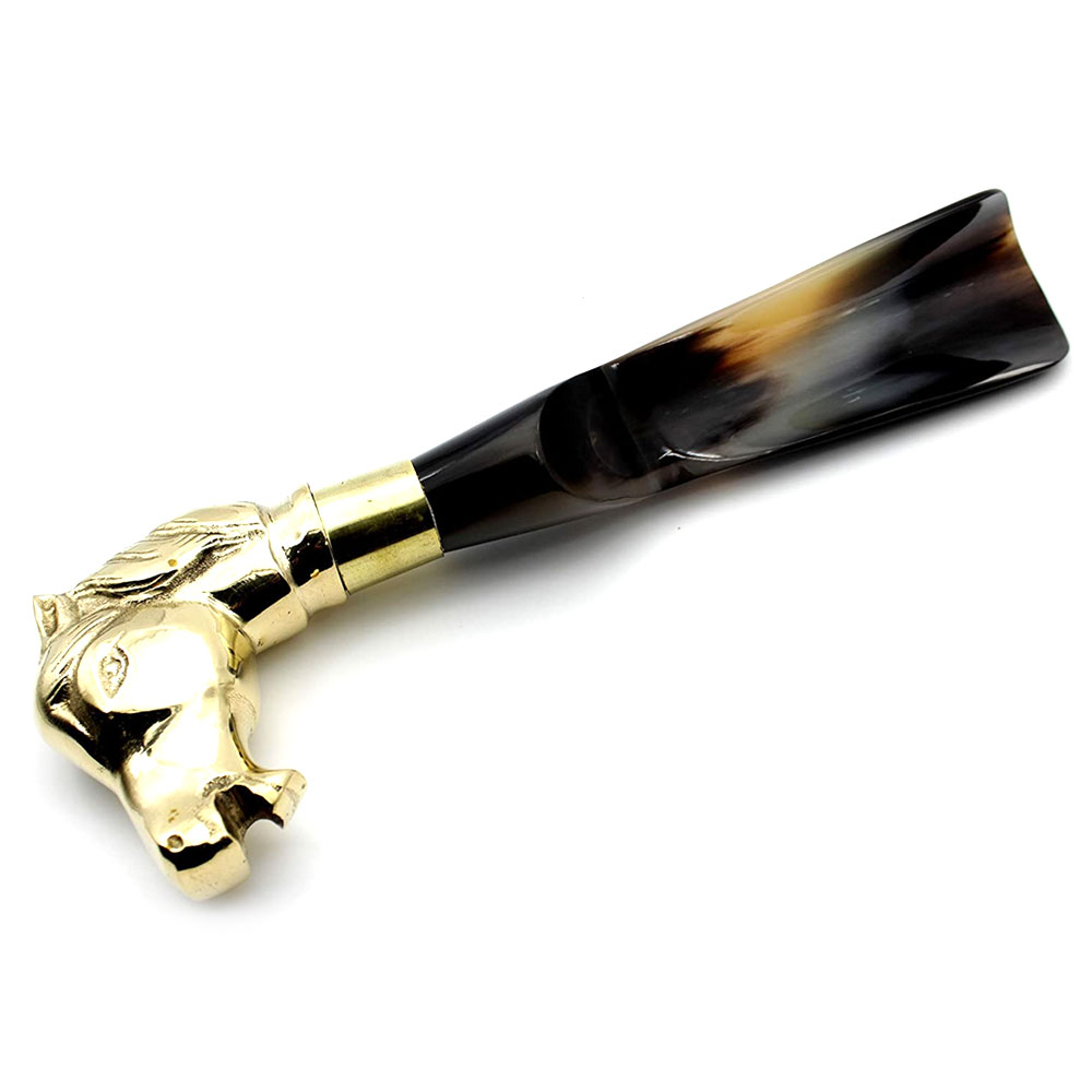 Long Handled Made with Brass Horn Home or Travel use (10 inch) - Image 6
