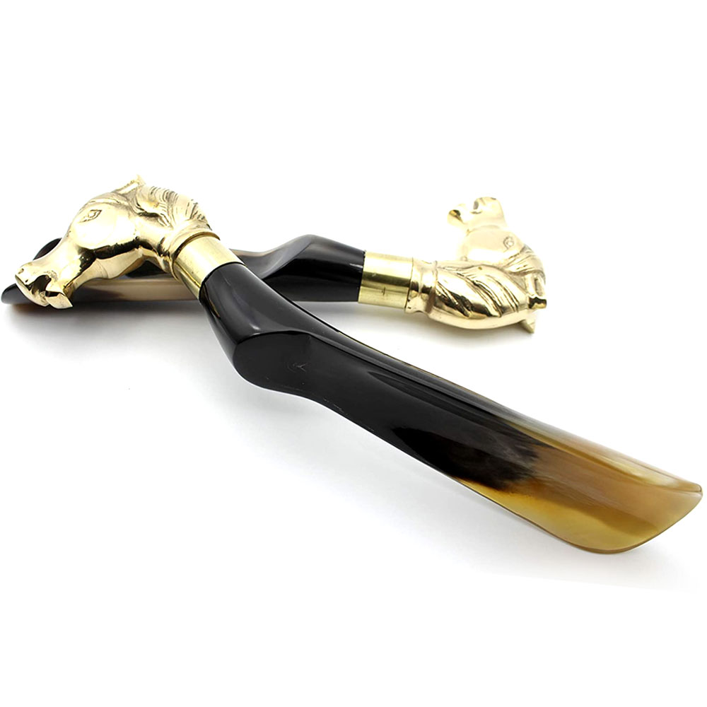 Long Handled Made with Brass Horn Home or Travel use (10 inch) - Image 8