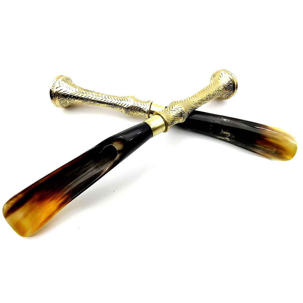 Long Handled Made with Horn and Brass Shoe Horn, Handmade Shoe Horn (12.5 inch) - Image 4