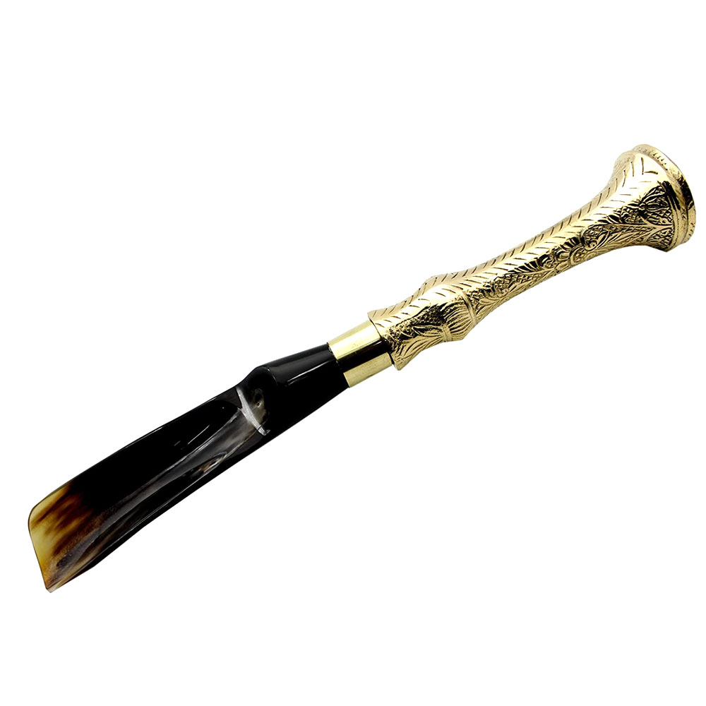 Long Handled Made with Horn and Brass Shoe Horn, Handmade Shoe Horn (12.5 inch) - Image 8