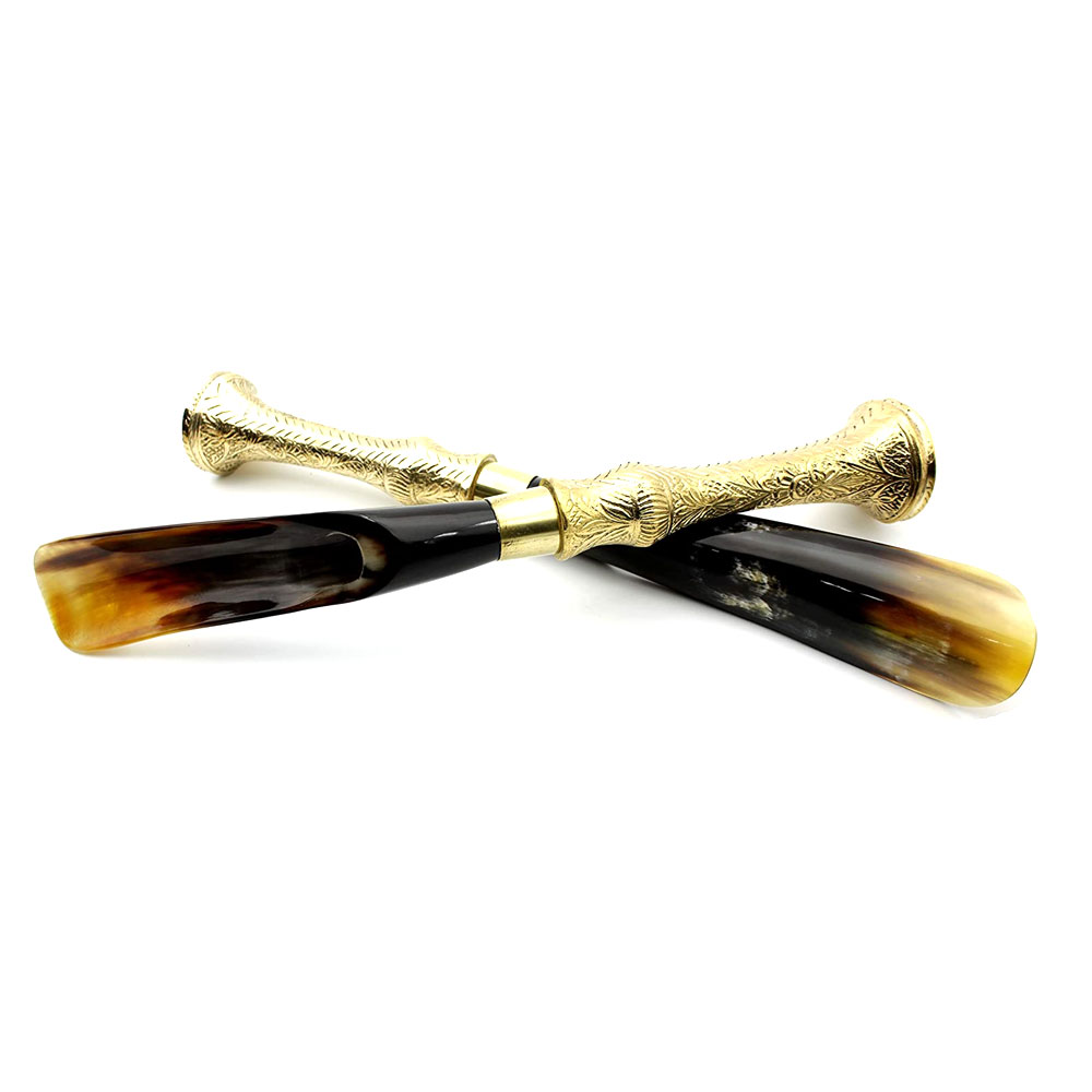 Long Handled Made with Horn and Brass Shoe Horn, Handmade Shoe Horn (12.5 inch) - Image 9