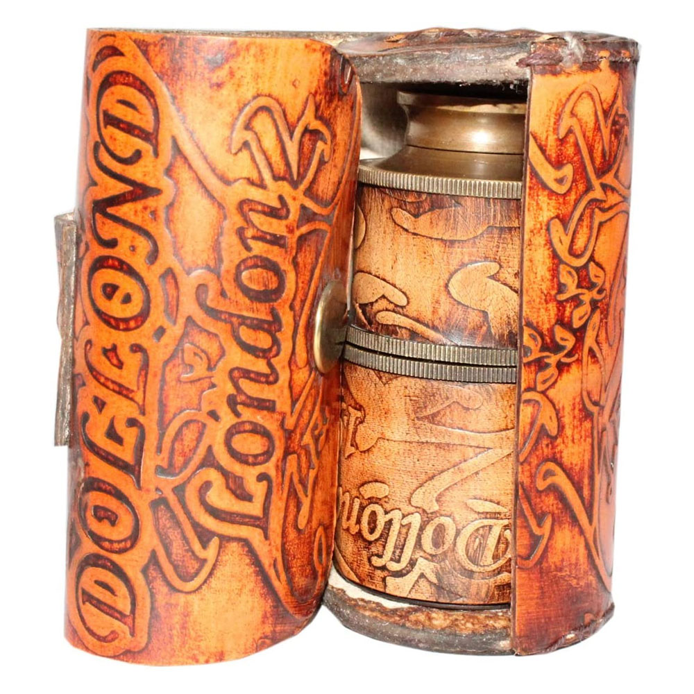 Telescope Spyglass Royal Antique Look Vintage Pirate Solid Brass & Real Leather Telescope - Image 3