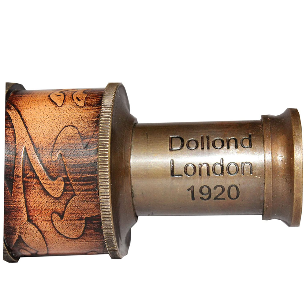 Telescope Spyglass Royal Antique Look Vintage Pirate Solid Brass & Real Leather Telescope - Image 4