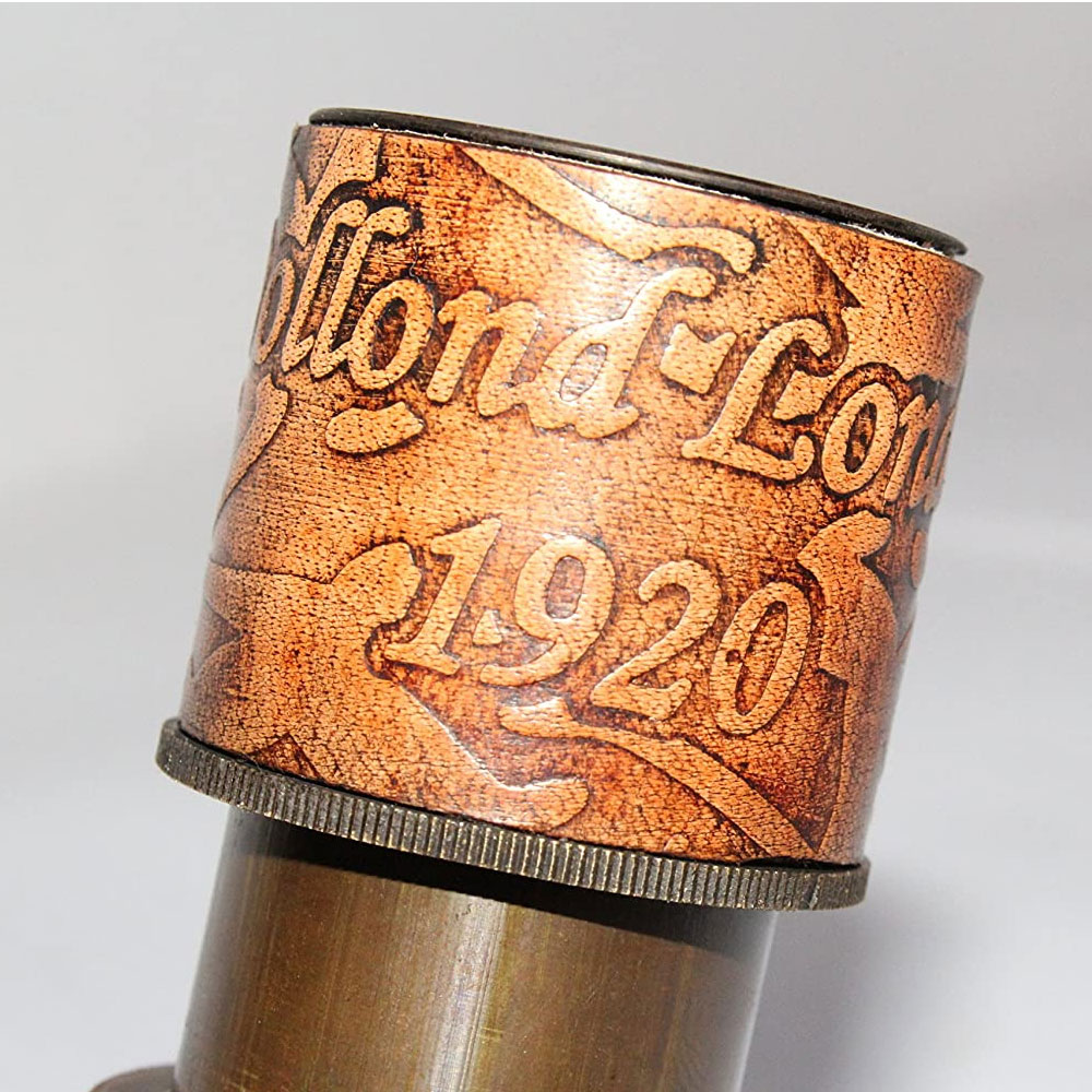 Telescope Spyglass Royal Antique Look Vintage Pirate Solid Brass & Real Leather Telescope - Image 7